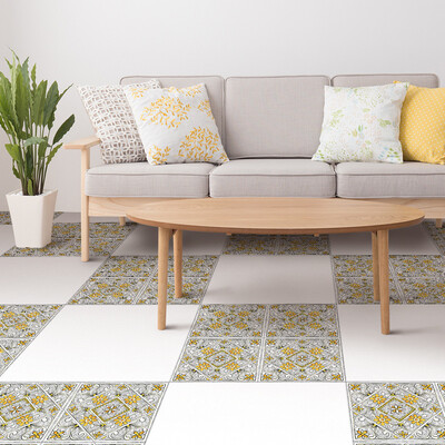 

〖Follure〗4Pcs Creative Adhesive Tile Floor Wall Decal Sticker DIY Kitchen Bathroom Decor
