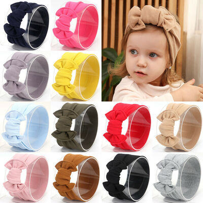 

Baby Girls Headband Big Bow Knot Hairband Turban Head Band Newborn Headwrap