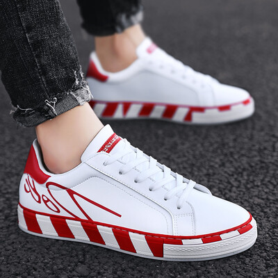 

Individual graffiti white shoes mens summer breathable casual shoes Joker Korean autumn student white tide shoes