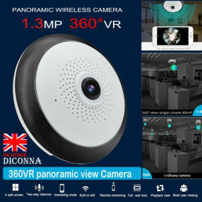 

Wireless 1080P HD WIFI IP Camera Smart Home Security Camera 360° VR Night Vision