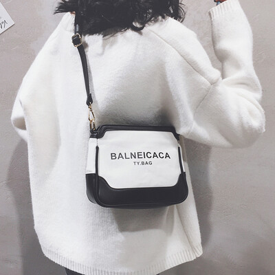 

Advanced texture casual bag handbags new 2019 tide Korean version of the fashion hit color wild shoulder slung small square bag
