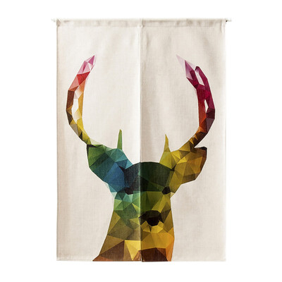 

Colorful Geometric Cotton Linen Curtain Door Curtains For Home Living Room Door Hotel Cafe Interior Decoration Solid Curtain
