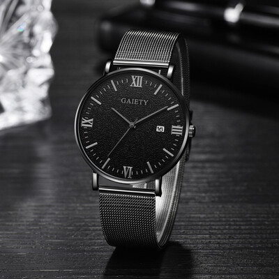 

〖Follure〗Casual Fashion Simple Simple Calendar Business Net With Strap Mens Watch