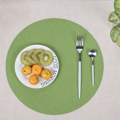 

Toponeto Round Tableware Placemats Insulation Western Anti-Hot Table Woven Mat Dining Pad