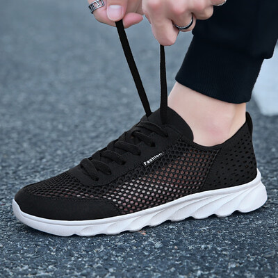 

Sandals mens summer 2019 new hollow soft bottom sports leisure summer mesh beach hole mesh mens shoes