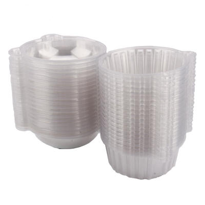 

Greensen 100pcs Plastic Cupcake Case Muffin Pods Dome Cups Cake Boxes Gifts Container