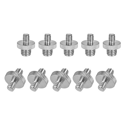 

10pcs Screw Adapter 14"-20 Male to 14"-20 Male Screw 14"-20 Male to 38"-16 Male Screw Mounting Converter for Camera Tripod Mon