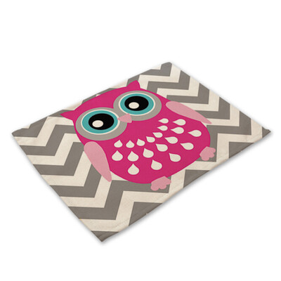 

1PCS Cartoon Bird Cotton West Table Heat Insulation Antiskid Mat
