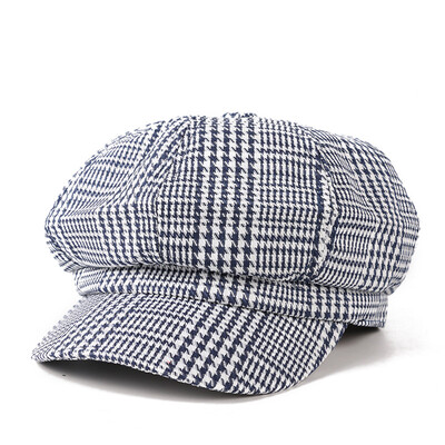 

Beret female British retro Japanese net red octagonal hat ins hundred autumn&winter plaid Korean version of the tide cap