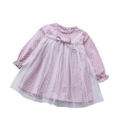 

Princess Dresses For Girls Long Sleeve Kids Girls Dresses Lovely Mesh Dress Baby Clothes