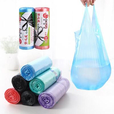 

1Roll30Pcs Disposable Waste Bin Trash Holder Garbage Thickened Handle Bag Pouch