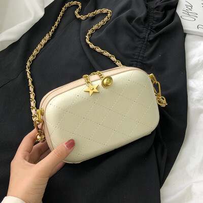 

Small bag Girl 2019 Summer version of the Korean version of the oblique satchel rhomboid chain box bag shoulder bag