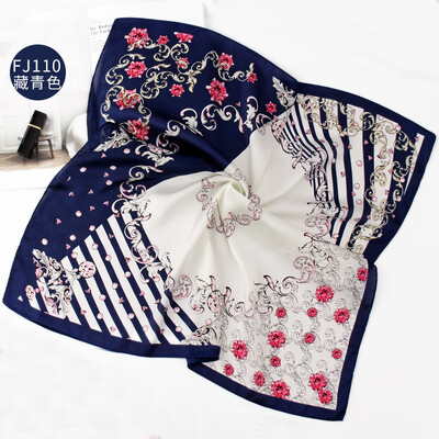 

Spring&autumn new retro style art fan abstract painting small square scarf simulation silk wild scarf scarf women FJ110