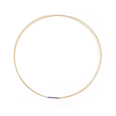 

Steel Wire Necklace Making with Staineless Steel Clasps Goldenrod 1755"446cm 03mm