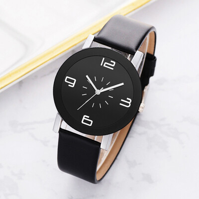 

〖Follure〗Casual Fashion Monochrome Simple Digital Scale Disc Belt Strap Ladies Watch