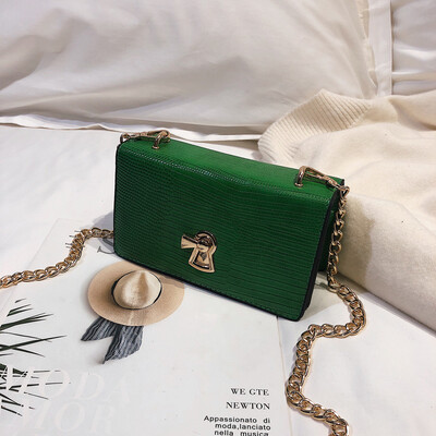 

Tailored Women Retro Serpentine Vintage Leather Bags Shoulder Bag Chain Messenger Bags