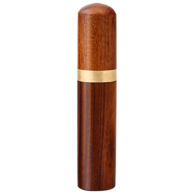 

Round Mahogany Needle Box Practical Thicken Household Needle Storage Tube DIY Needle Boxwithout Needle
