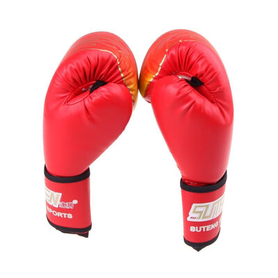 

PU Leather MMA Professional Flame Muay Thai Training Punching Sparring Boxing Gloves Red