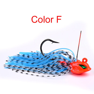 

VISSEN 1pcs Colorful Silicone Skirt Artificial Fishing Lure Lifelike Eyes Bait Spoon Lures Fishing Tackle With Single Hook