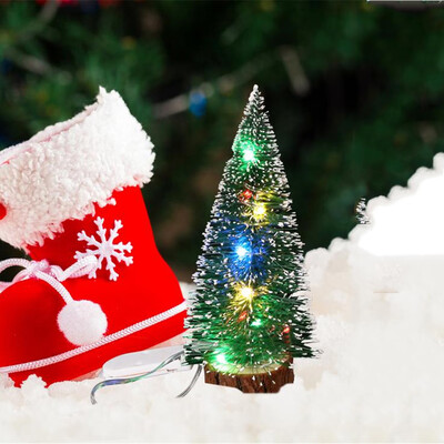 

Tailored Christmas Decorations Desktop Decoration With LED Lights Mini Christmas Tree