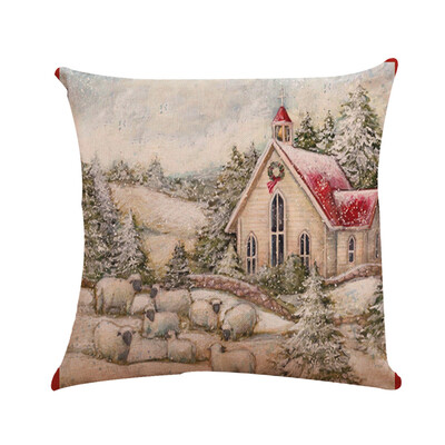 

Tailored Christmas Pillow Covers Embroidery Throw Pillow Cases for Home Car Decorative