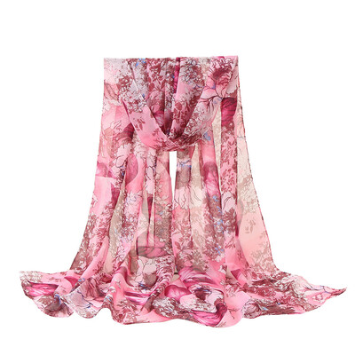 

Gobestart Fashion Women Flower Printing Long Soft Wrap Scarf Shawl Scarves