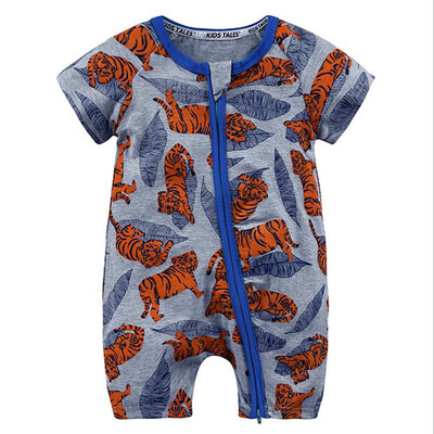 

Newborn Infant Baby Girl Boy Short Sleeve Tiger Jumpsuit Romper Outfits Clothes