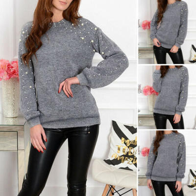 

US Women Knitted Oversized Loose Sweater Jumper Ladies Winter Long Pullover Tops