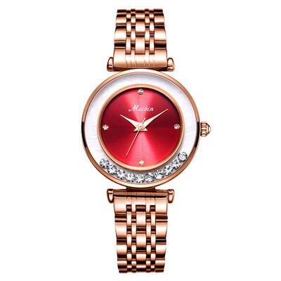 

Meibin to run the watch female simple steel belt waterproof ladies watch atmosphere fashion trend womens watch leisure