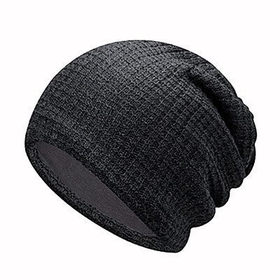 

Tailored Unisex Women Men Winter Collar Plus Outdoor Thick Plaid knit Warm Hat Cap