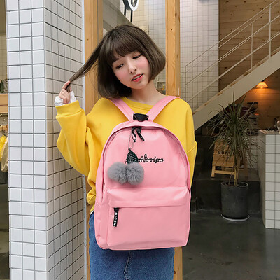 

Tailored Unisex Preppy Shoulder Solid Bookbags School Travel Backpack Bag
