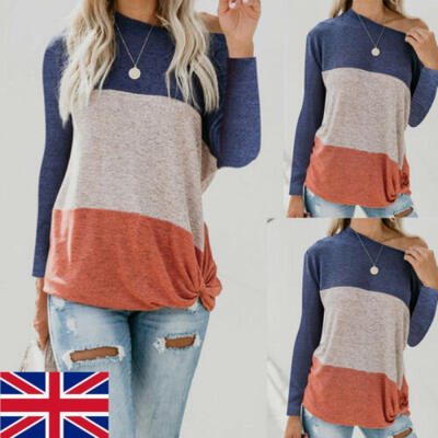 

Multicolor Patchwork O-Neck Long Sleeve Sweatshirts Women Autumn Pullovers Top