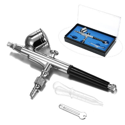 

Airbrush Spray Gun Kit Set Tool 03mm 7cc Gravity Feed Dual-action Professional for Art Painting Tattoo Nail