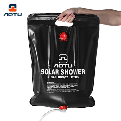 

Aotu 20L Portable Solar Heated Shower Water Bathing Bag for Outdoor Camping Travel Hiking Beaches