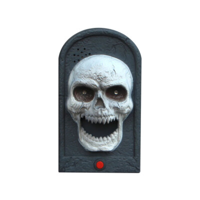 

Halloween Light Up Eyeball Skull Doorbell Talking Scary Sounds For Party Bar Door Decorations Kids Gift Toys Skull Head