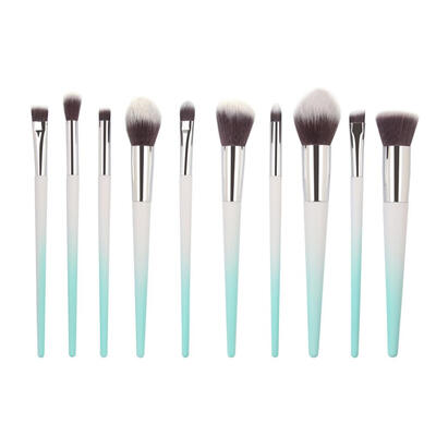 

10pcsset Mirror Cosmetic Brushes Laser Gradient Eyeshadow Brush Makeup Kit