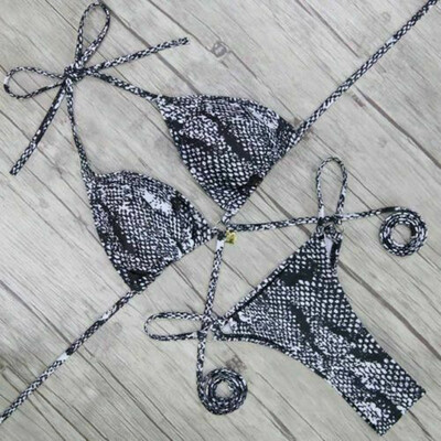 

Summer Sexy Women Bandage Thong Bikini Push-up Padded Bra Swiming Swimwear