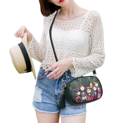 

Tailored Women Fashion Leisure Forest Girls Pattern Printing Rectangular Handbag