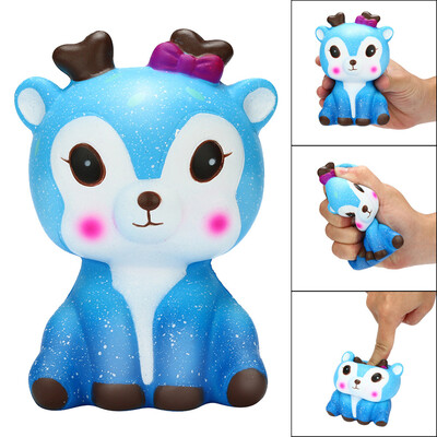 

YIWULAKawaii Cartoon Galaxy Deer Squishy Slow Rising Cream Scented Stress Reliever Toy