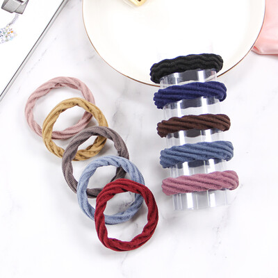 

UPLUS high elastic jointless rubber band hair hair rope spiral color 50 rubber band head hair ring headwear