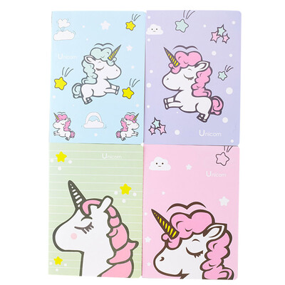 

Unicorn Notebooks Pocket Note Book Journal Kids Stationery Gift
