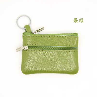 

Customizable LOGO leather mini purse bus card package creative Korean zipper multifunction key bag coin