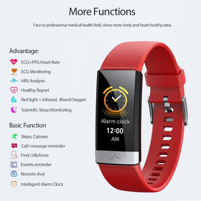 

V19 Smart Bracelet ECGPPGHRV Heart Rate Blood Pressure Monitor Smartband
