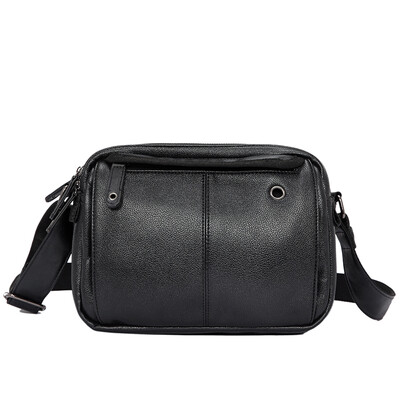 

Soft leather single shoulder bag male oblique satchel leisure Korean version tide postman bag male bag student oblique span sports