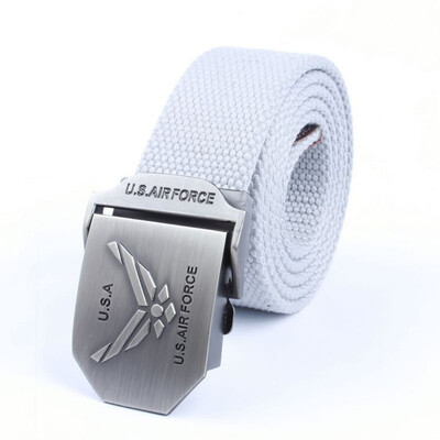 

Hot selling new Unisex belt high quality canvas weaving Alloy Automatic buckle Men belt outdoor casual Men&Women cowboy belt