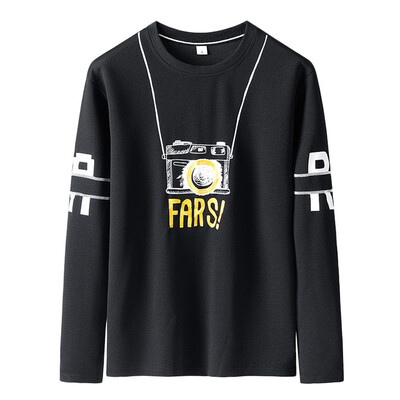 

Toponeto Mens New Fashion Autumn Winter Long Sleeved T-shirt Personality Printing Tops