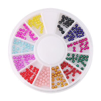 

Toponeto 3D Acrylic Nail Art Tips Decoration Flat Back Glitter Rhinestones Pearls Beads