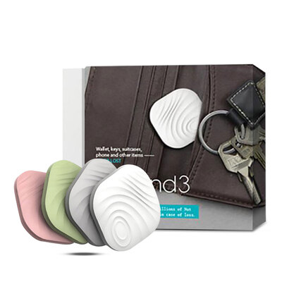 

4Pcs BT Anti-lost Tracker Smart Tag Two-way Alarm GPS Locator KidsPhoneKeyWalletLuggageItem Finder for iOSAndroid GreenWhit