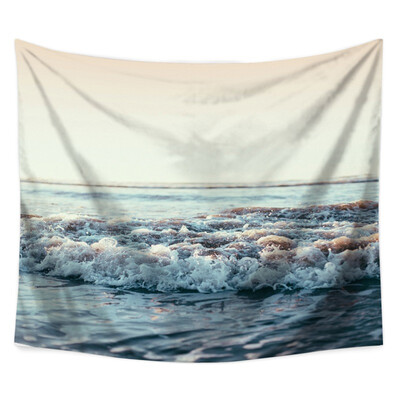 

Seascape Ocean Waves Tapestry Polyester Fabric Hippie Bohemian Print Home Decor Wall Hanging Tapestry Beach Throw Blanket