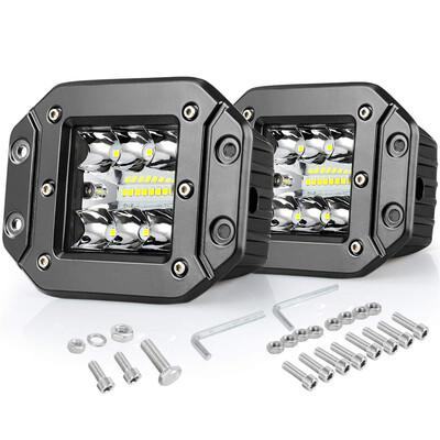 

2x 260W Flush Mount LED Pods Flood Spot Work Light Bar Offroad Backup Pickup 4WD